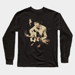 Graphic Vintage Van Zandt Lover Gifts Music Long Sleeve T-Shirt